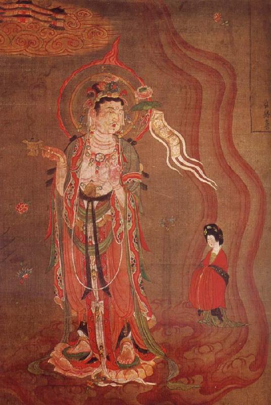 unknow artist Guanyin as-guide of the souls, from Dunhuna Sweden oil painting art